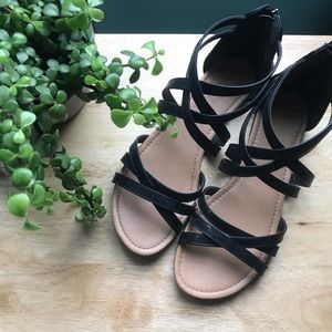Gladiator Sandals in Black
